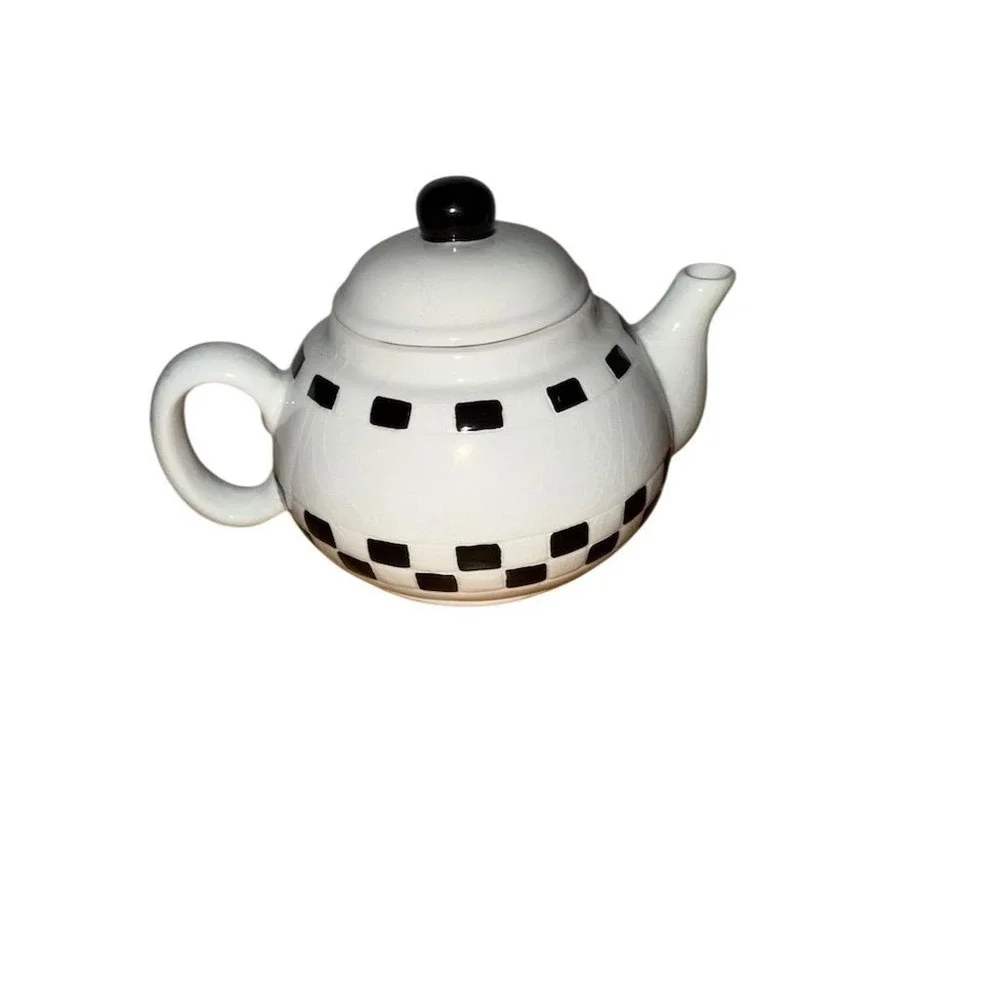 Tabletops Unlimited Vintage Ceramic Teapot Fruit Motif Decorative‎